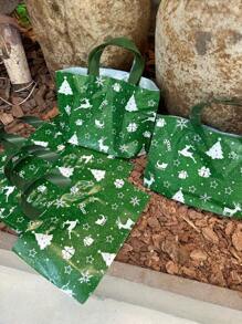 10件装圣诞节日礼品包装，手提袋，塑料包装，购物袋，节日平安夜纪念品，红色塑料圣诞礼品袋 - 耐用节日手提袋，适合送礼、购物和派对礼品。非常适合圣诞节、新年、情人节、复活节和其他节日场合。 - 彩色 - 查看 10