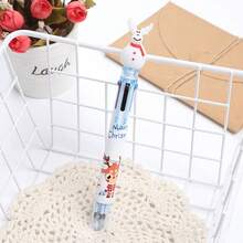 1/3/8pcs Set Christmas 6-Color Ballpoint Pens, Student Prizes, Multicolor Oil-Based Pens, Office Stationery Pens For Notebook Doodle, Suitable As Holiday Gifts - Multicolor - View 6