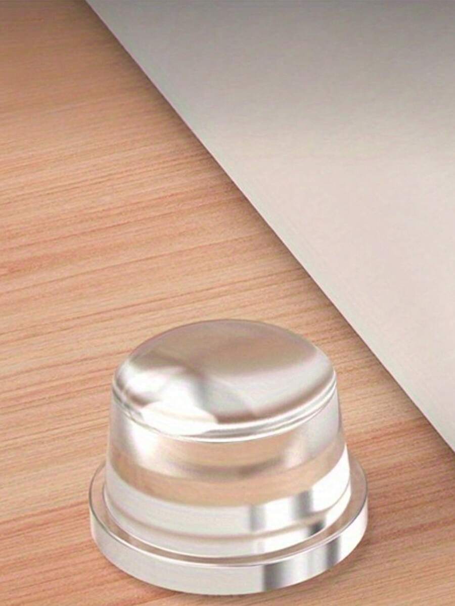 5pcs Transparent Door Stopper - No Drilling Required, Protects Floors And Walls, Made Of Scratch-Resistant PET Plastic With Shock-Absorbing Function, Suitable For Hardwood Floors, Tiles, Office And Home Use