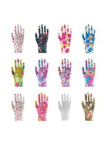 20pcs/10sets Women's Floral Gardening Gloves, Non-Slip Grip Garden Work Gloves, Comfortable Anti-Thorn Gardening Gloves, Spring Gift - Multicolor - View 5