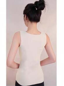 Women's Thermal Vest, Seamless Thick Thermal Lining, Warm Undershirt, Base Layer For Autumn/Winter