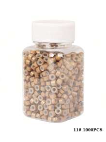 Hair Ring 500/1000 Pcs 5mm Silicone Lined Micro Rings Links Beads For I Tip Hair Extension Tools . 5Colors Optional