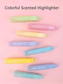 1pc Highlighter Pen, Large Capacity Fluorescent Marker Pen, Colorful Highlighting Pen For Note Taking, Diary, Eye-Friendly Fluorescent Colored Pen