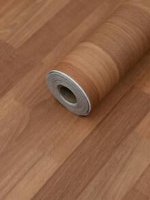 1卷厚乙烯基自粘地板砖 - 可移除PVC地板，适用于厨房、卧室、客厅、家具、壁纸卷、家居装饰地板砖墙贴，易于安装的自粘壁纸 - 咖啡棕 - 查看 3