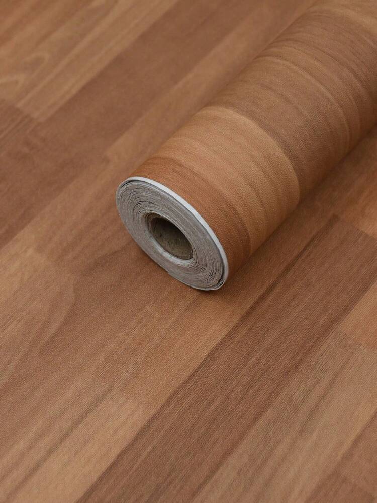 1 rollo de baldosas de vinilo autoadhesivas gruesas - Piso de PVC extraíble, adecuado para cocina, dormitorio, sala de estar, muebles, rollos de papel tapiz, baldosas de piso para decoración del hogar, pegatinas de pared, fácil de instalar papel tapiz autoadhesivo - Café integral - Añade 2