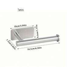 1 pieza Portarrollos de papel higiénico de acero inoxidable, estante de montaje adhesivo en la pared, accesorio moderno de estante para papel higiénico y toallas de baño - Multicolor - Ver 17