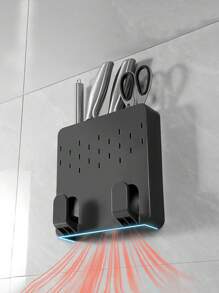 壁挂式刀架，多功能厨房橱柜门刀架，无需钻孔，隐藏式刀架，带砧板和锅盖挂钩，厨房壁挂式刀具收纳架，厨房用品，厨房配件，厨房工具