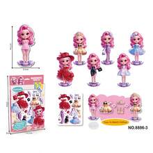 One Set Of Magnetic Quiet Book Girl Princess Dress Up Refrigerator Stickers Funny Dress Up Sticker Cartoon Pictures 3D Three-Dimensional Interesting Gift