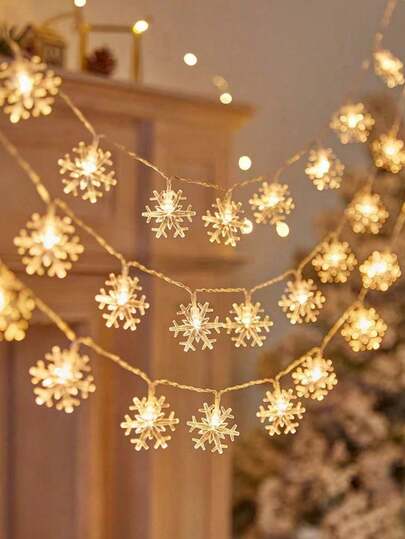50 luci/5 pezzi di tende luminose a stelle lunghe 1,5 metri, luci a tenda decorative natalizie, adatte per decorazioni di alberi di Natale, feste di Natale, matrimoni, San Valentino, camere da letto, decorazioni per la casa, campeggio, giardino esterno e cortile (modello a batteria senza batterie incluse)