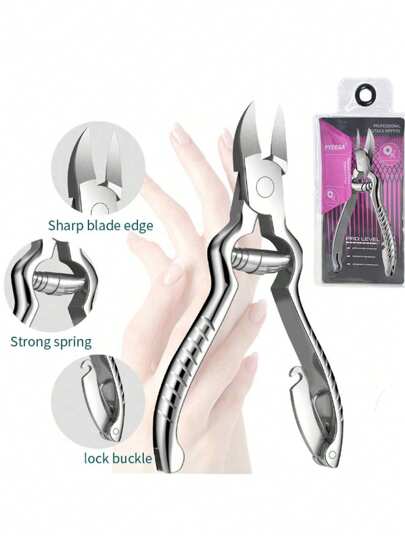 1 pièce Coupe-ongles de podologue professionnel pour les pieds et les orteils - Lame courbe ultra aiguisée en acier inoxydable, convient pour les ongles épais et incarnés, soins des ongles Ciseaux de précision Ciseaux en acier inoxydable