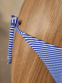 Bellisia Tankini listrado feminino para férias na praia no verão