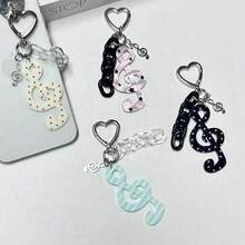 圆点条纹音符星形钥匙扣吊坠配饰创意可爱装饰饰品 Y2K