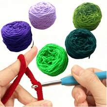 1/2/3团粗雪尼尔纱线,适合编织,圣诞手工DIY礼品套装,1股超大冰丝纱线散装100克/团,柔软DIY钩编线,适用于毯子、拖鞋、帽子、围巾等手工工艺品 - 多色 - 查看 9