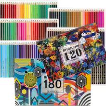 Oil Based Colored Pencils For Adult Coloring Books, 120/180 Count Color Pencils For Drawing Blending Shading, Soft & Break-Resistant Core, Coloring Pencils Set Gift For Professional Artistic Use - 120 oil color - 查看 1