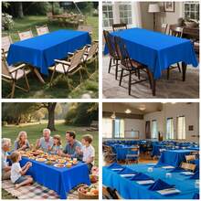 6-Piece Elegant Disposable Black Tablecloth, Machine Woven, Perfect For Weddings, Bridal Showers, Birthdays, And General Gatherings. Easy To Clean Indoor Plastic Cover,Sancua Rectangle Tablecloth - 60 X 84 Inch - Stain And Wrinkle Resistant Washable Polyester Table Cloth, Decorative Fabric Table Cover For Dining Tables, Buffet Parties And Camping, Black