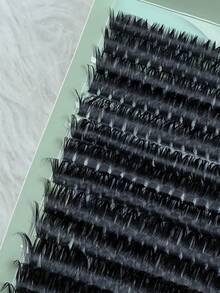 280 piezas de pestañas postizas gruesas con rizo DD, racimos de pestañas esponjosas de volumen dramático, 10-16 mm, para principiantes - Negro - Ver 2