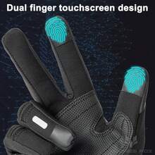 ALPINES FOX 新款摩托车手套 男女通用 触屏 春秋季保暖抓绒 摩托车骑行 电动自行车 赛车手套 户外运动 - A - 查看 7