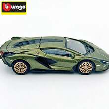 Burago Modelos de coches a escala 1/64 oficialmente autorizados y genuinos - , Mercedes-Benz, , Cadillac, Chevrolet, modelos de coches de metal fundido realistas, coches coleccionables decorativos en miniatura - SIAN FKP 37 Verde - Ver 5