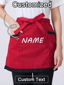 1 Spersonalizowany fartuch fryzjerski, Spersonalizowany fartuch kuchenny, 2-kieszeniowy szybkoschnący fartuch do użytku domowego dla mężczyzn i kobiet, Nowoczesny fartuch poliestrowy odporny na olej, Szybkoschnący, Jednolity kolor, Do użytku w kuchni i domu, Wytrzymała tkanina tkana, Pokrycie poliestrowe, Czyszczenie, Malowanie, Salon fryzjerski, Jednolity kolor, Regulowane wiązania po bokach, Artykuły gospodarstwa domowego, Akcesoria kuchenne, Artykuły gospodarstwa domowego