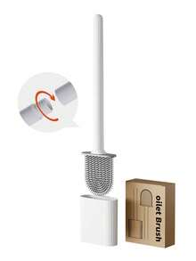 软橡胶马桶刷浴室清洁刷，无缝隙清洁刷，可拆卸手柄节省空间的壁挂式刷，软橡胶马桶刷无缝隙清洁刷，可拆卸手柄节省空间的壁挂式刷