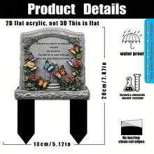 Halloween Grabstein Yard Schilder - 6er Pack Kunststoff Friedhof Deko mit Stäben für den Rasen, Outdoor Gruselszene Requisiten - langanhaltend, ohne Strom, federlos - perfekt für Halloween Party Dekorationen