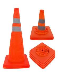Cones De Estrada Refletivos Dobráveis De 70 Cm Cones Trafego GD - BINGO - Laranja - Visão 2
