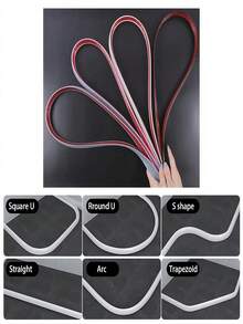 1PC Silicone Thickened Bathroom Waterproof Strip, Bathroom Shower Dam, Toilet Waterstop, Countertop Sink Guardrail, Floor Water Retention System, Easy To Install Dry Wet Separation Barrier Bathroom Accessories Bathroom Tools - Multicolor - View 4