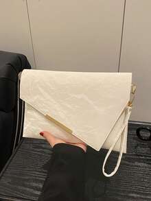 Nueva llegada Bolso de mano tipo sobre de diseño exclusivo de moda para mujeres - Blanco - Ver 11