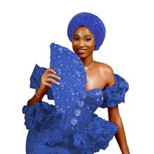 1 件非洲传统帽子、南美穆斯林库菲帽、头巾、亮片分层头饰 - 彩色 - 查看 21