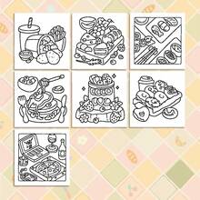 治愈系美食：一本大胆而简单的成人涂色书——为奇特的甜点、舒适的小吃和暖心的美食场景涂上色彩。适合作为文具、学习用品，也是送给女孩、情人节和新年的绝佳礼物。 - 查看 7