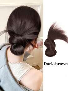 1 件凌乱发髻发夹，优雅慵懒女士发型配饰，自然蓬松发髻发片，简单造型，一个发夹秋季时尚女士发夹冬季发饰，适合女士度假装扮 - 彩色 - 查看 10