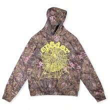Spider Web Fashion Hip-Hop Printed Flower Hoodie, European And American Brand Large-Sized Loose Men's And Women's Hooded Sweatshirt Set - Multicolor - View 4