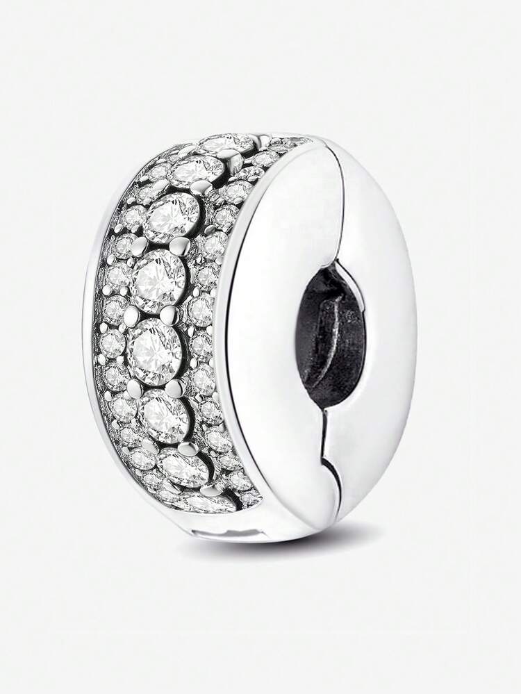 1 件 925 纯银可爱心形串珠吊坠，适合手链 DIY 女士珠宝时尚美容 - 銀色 - 查看 11