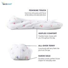 Isotoner Women's Embroidered Terry Ballerina Slippers-902582 - PinkSoftTieBow - View 4