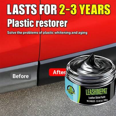 JB-XPCS 30/100g Car Plastic Part Restorer, Black Interior Trim Polishing Wax, Aging Prevention Refurbishment Agent, Tire Shine Paste, Leather Sofa Seat Care Cream, Suitable For All Car Interiors And Exteriors