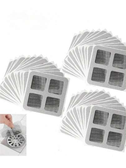 500/100/50/20/10/5 piezas Pegatina desechable para desagüe, Red de filtro de cabello autoadhesiva antiinsectos para baño, Filtro de alcantarilla para cocina, Ayudante del hogar