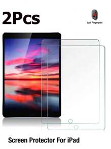 Heyreeg 2pcs HD Anti-Scratch Screen Protector Compatible With IPad 5/6/7/8/9th 10.2/10.5 Air 1/2/3/4/5 10.9 10th Generation Mini 1 2 3 4 5 6 Pro 11 1st 2nd 3rd 9.7 Pro 12.9 2015-2024-2025, Tempered Glass Film Guard Compatible With Ipad Series -Clear Screen Protection Essentials, Applicable To Daily Shield, Office, Home Pad Screen Protector Pad Accessories Waterproof Shockproof Anti-Fall Scratch Resistant