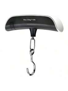 1pc Portable Digital Luggage Scale, Hanging Electronic Digital Travel Suitcase Luggage Scale, 50kg/110lb, Built-In Thermometer, Minimalist Design, Plastic Material, No Charging Required, With LCD Display, Suitable For Travel, Luggage And Baggage - Silver - View 11