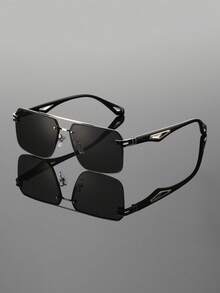 1 件复古金属男士时尚眼镜，经典大镜框