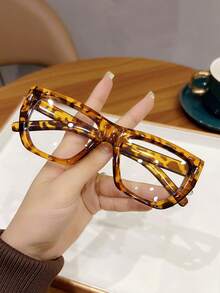 1 Stück Vintage schwarze dekorative Nicht-Rezept-Brille für Damen, geeignet für tägliche Outfit-Kombinationen, Büro, Lesen, Lässig