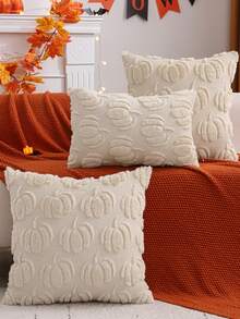 1 件万圣节装饰南瓜毛绒抱枕套，秋收感恩节客厅卧室派对