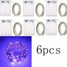 1 Set 20m 200 LED Fairy Lights, Red Color, Battery Powered Copper Wire Fairy String Lights, Silver Wire Lights Suitable For Gifts, Decoration For Bedroom, Christmas, Party, Wedding, Center Decor, Halloween, Bouquet, Yard, 3 Meters/5m/10m/15m/20m (Batteries Not Included)