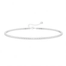 قلادة تنس للنساء، قلادة مطلية بالذهب عيار 14 قيراط مرصعة بالزركونيا التشيكية، مناسبة لتناسق مجوهرات المرأة اليومية