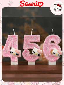 Sanrio شمعة عيد الميلاد بشخصية كرتونية من ساتريو قطعة واحدة، شمعة رقم هيلو كيتي، شمعة ديكور كيك ثلاثية الأبعاد أنيقة، شمعة ديكور كيك زهري أنثوي، شمعة عشاء مميزة وجميلة، شمعة ديكور كيك عيد الحب، هدية تخرج شمعة ديكور كيك