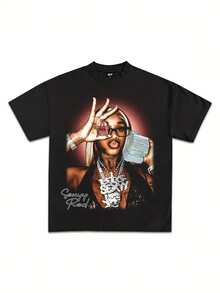 Camiseta Personalizada XG 220G - Negro - Ver 1