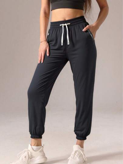 1 条女式常规抽绳休闲运动裤，适合日常穿着，四季皆宜