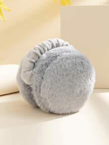 1pc Winter Warm Men's Foldable Hamburger Ear Muffs, Korean Style Fluffy Outdoor Ear Warmers