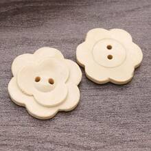 10pcs 3D Flower Shaped High-End Wooden Decorative Buttons Can Be Used For Clothing Buttons Such As Coats, Sweaters, Knitwear, Windbreakers, Jackets, Etc. They Have A Strong Sense Of Three Dimensionality And Can Also Be Used For DIY Handmade Decorations, With A Variety Of Colors And Sizes. - Multicolor - View 19