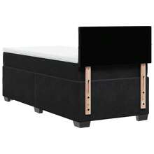 vidaXL Boxspringbett Mit Matratze Schwarz 80x200 Cm Samt - Black - View 6
