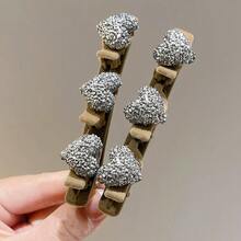 1 pieza Pinza para el cabello en forma de corazón delicada para mujer, accesorio de moda y elegante adecuado para peinar cabello grueso o fino, para uso diario